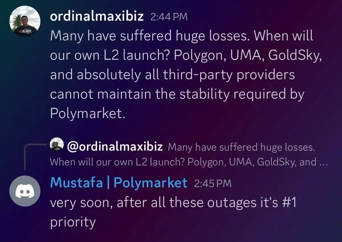 A Polymarket, líder no mercado de previsão, anunciou que construirá seu próprio L2, o trunfo da Polygon desapareceu?